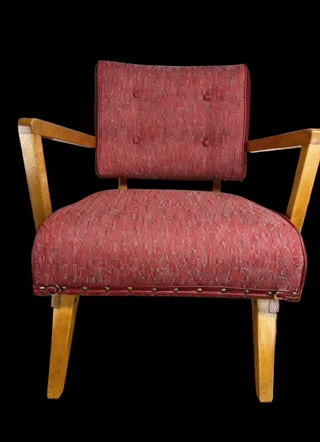 MCM 2Tone Red plataform rocker